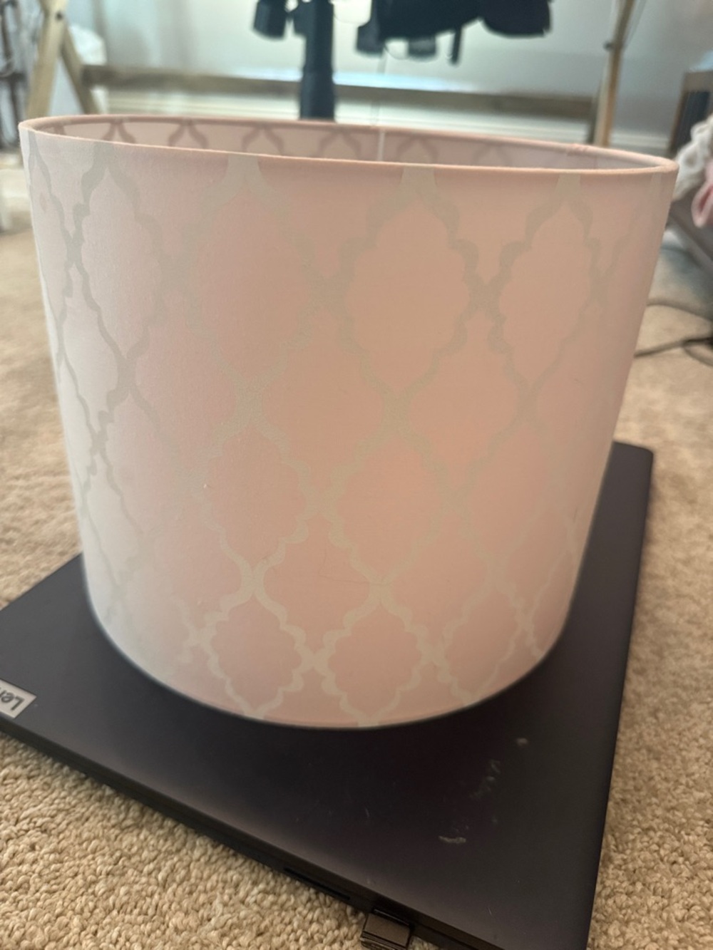 Light pink pottery barn kids lamp shade